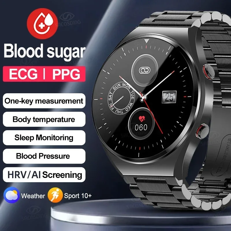 

Medical Grade ECG Measurement Smart Watch Men Women Sleep Apnea Snoring Monitor HRV Lorentz Scatter Diagram infrared Smartwatch