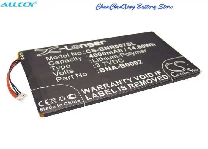 Аккумулятор 4000 мАч BNA-B0002 L83-4977-266-01-4 для планшета Barnes &amp Noble BNRV400 BNTV400 NOOK HD 7