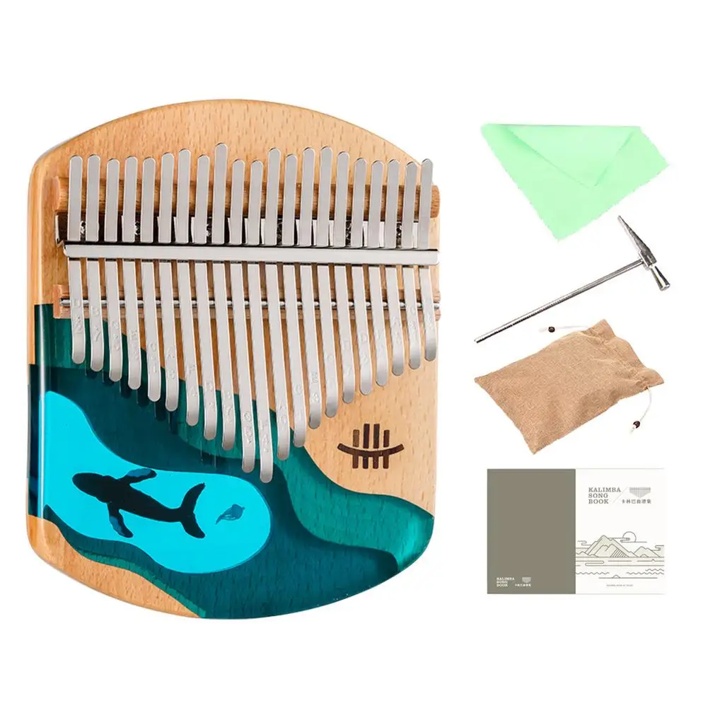 

Пальчиковое пианино Kalimba 21-Note, деревянный ключ, пианино, музыкальный инструмент, высококачественный глубоководный синий кис, калимба 21-Note Fing