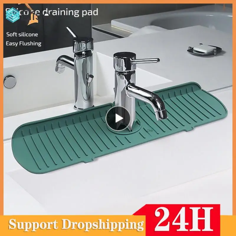 

Convenient -proof Diversion Countertop Soap Mat Foldable Hand-washing Non-slip Silicone Draining