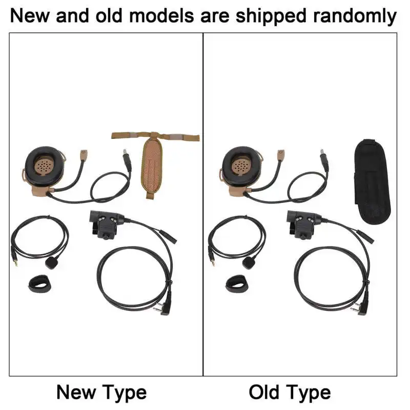 Military Helmet Headset Motorcycle Headphone with U94 PTT Finger Mic for V8 V80 V82