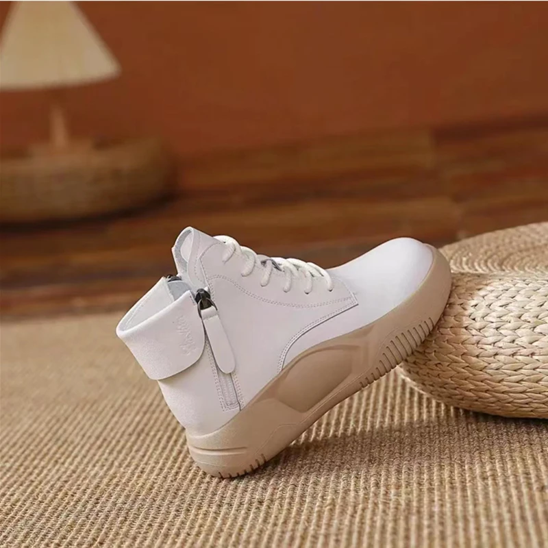 Ankle Boots Women's British-style 2023 New Spring and Winter Women's Boots Thick-soled Motorcycle Boots Block Heel Shoes Women