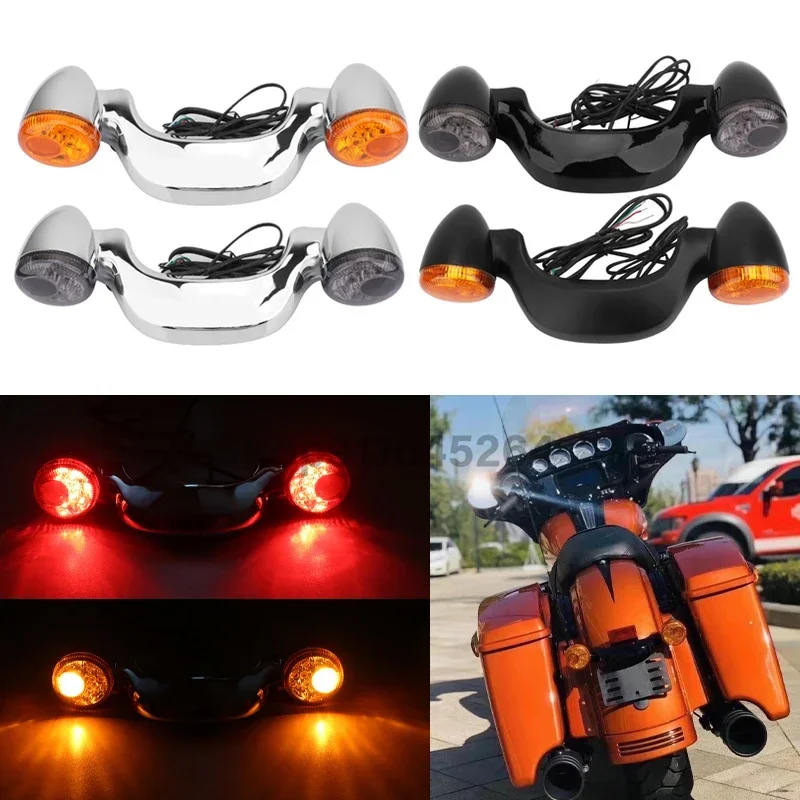 

Motorcycle Rear Turn Signal Brake Light Bar Lamp For Harley Touring Road Street Glide Road King Special FLTRXS FLTRX FLHX 10-22