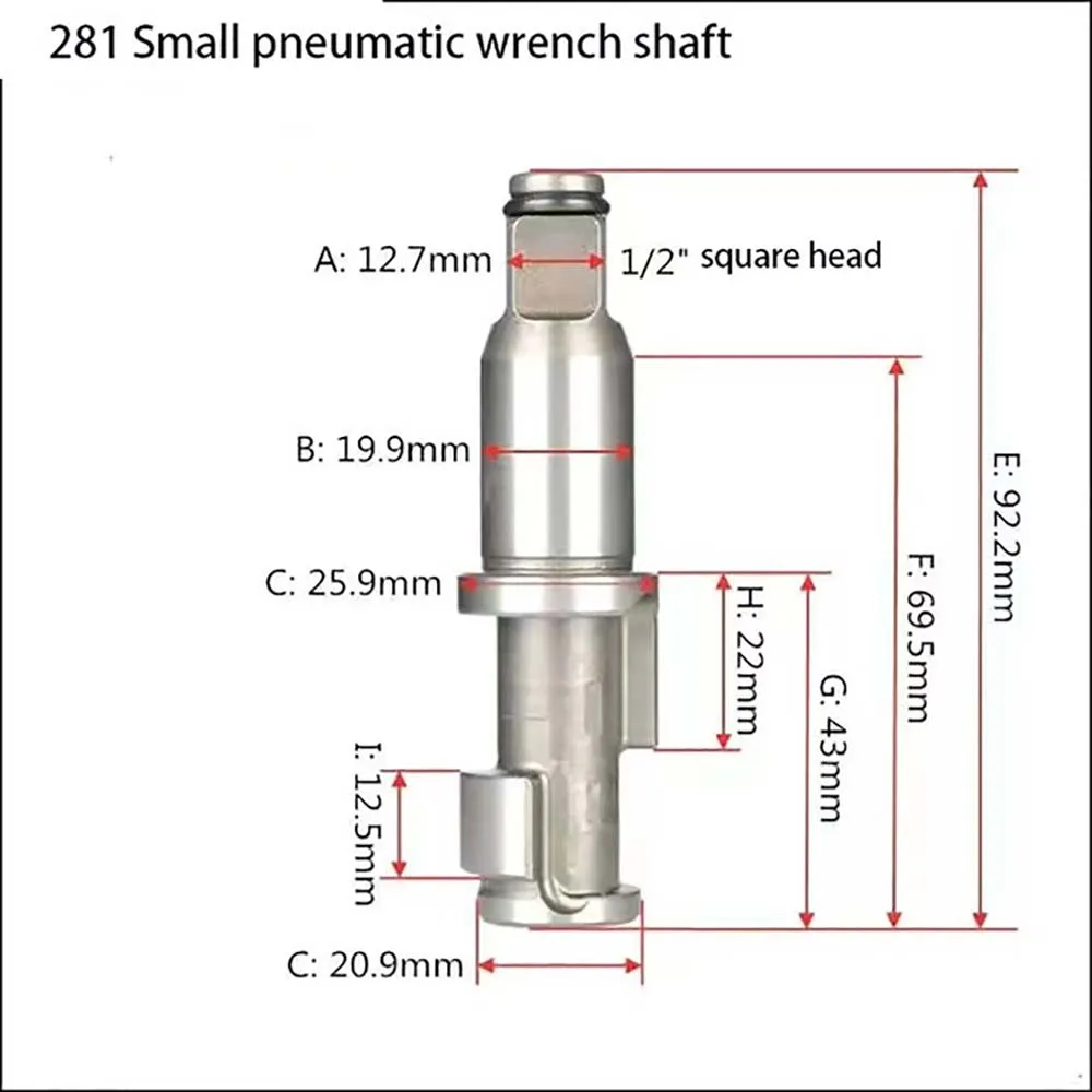 1/2  inch Pneumatic Tools Air Impact Wrench Anvil Driver spindle Axis Hammer block Repair Parts