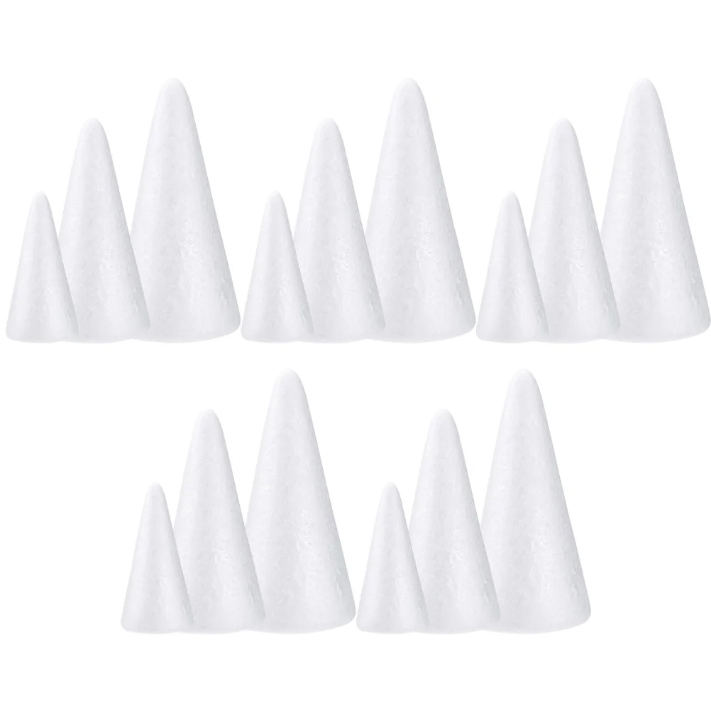 

Cone Styrofoam Cones Tree Christmas Craft Diy Craftspolystyrenefloral Small Shaped White Shapesshape Toyssuppliesmaterial Things