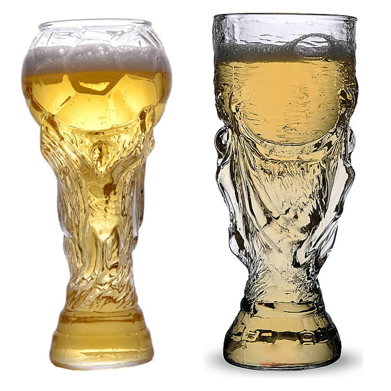 

850 мл / 25,5 см / 10 дюймов стеклянная чашка Кубок мира Пивное стекло Креативные футбольные кружки Высококачественный боросиликатный стеклянны...