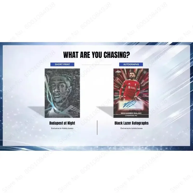 Фото Оригинальный набор коллекционных футбольных карточек Topps Chrome 2025/26 UEFA Club Competitions: Hanger/Value/Mega, лимитированная серия, рефракционные карточки №4
