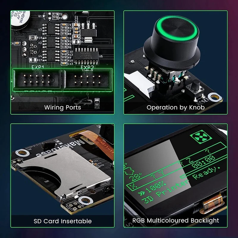 Для Makerbase MKS MINI12864 V3 вставка SD-карта передний ЖК-дисплей смарт-экран аксессуары для