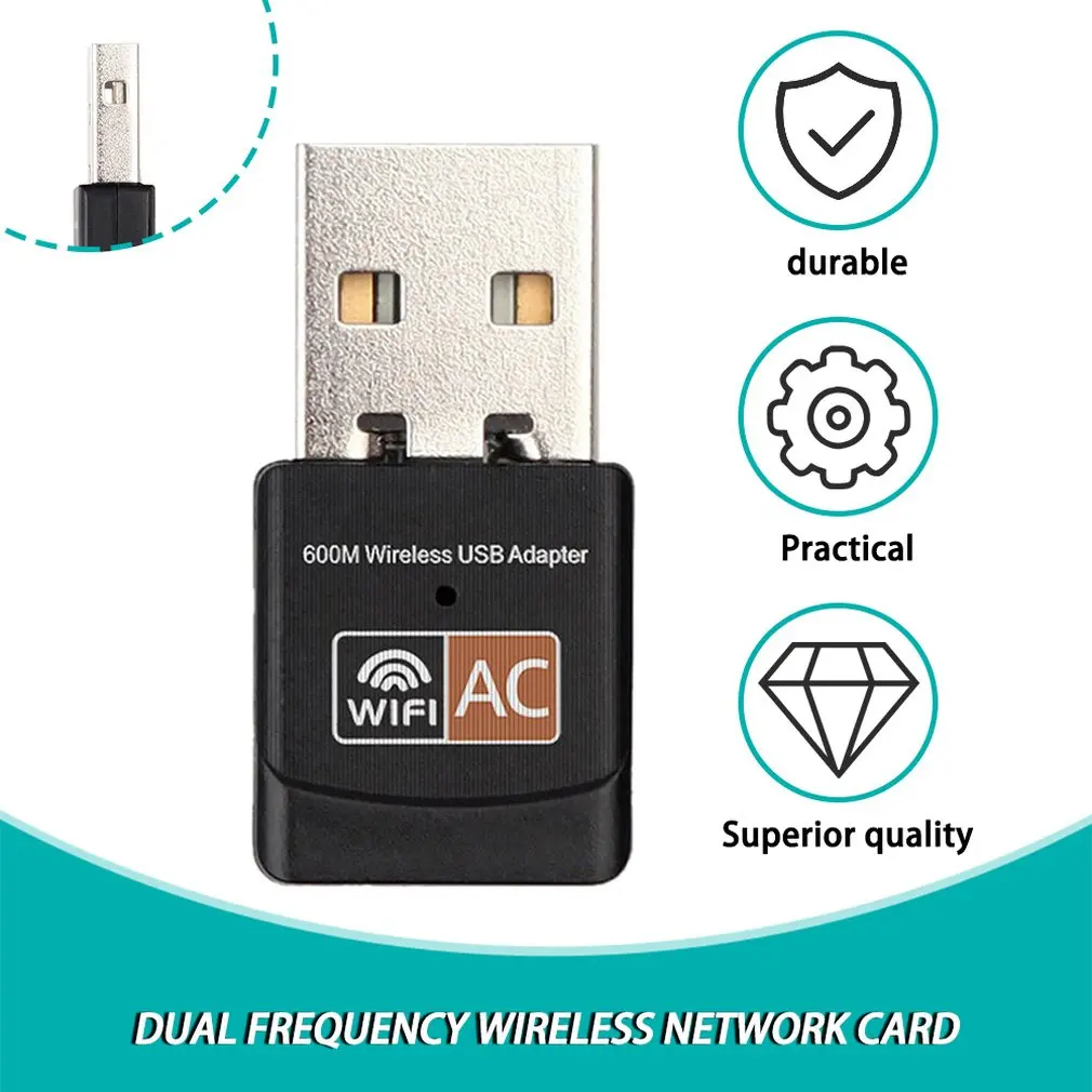Портативный мини-USB-адаптер 802.11n 600 Мбит/с 2 4 ГГц |
