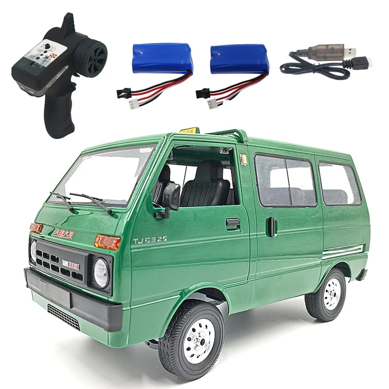 

D42 1/10 2.4 2WD RC Car Simulation Drift Truck Van LED Light Remote Control On-Road Car WPL D42 TJ110 for Kids Gift