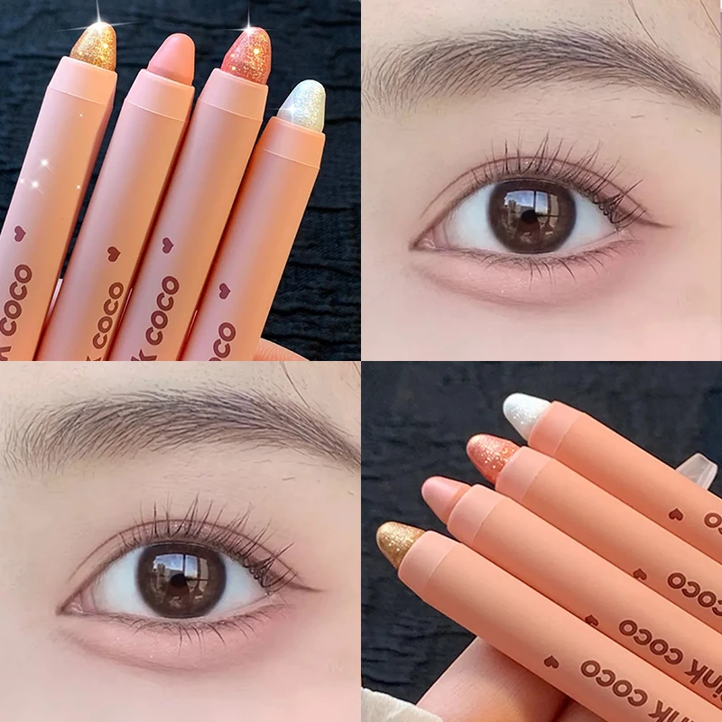 

Double Head Glitter Eyeshadow Stick Matte Pearlescent Highlight Pen Waterproof Lasting Brighten Lying Silkworm Shiny Eyes Makeup