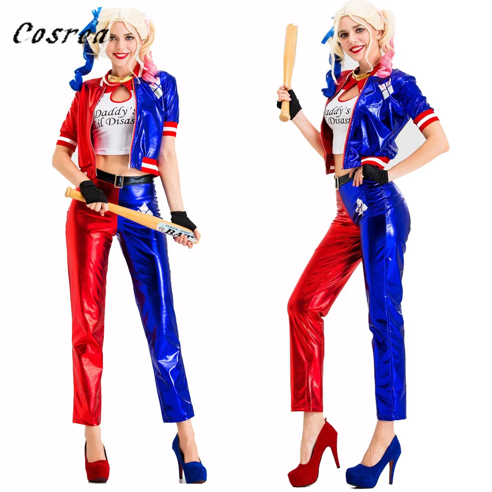 

Film joker Jacket cosplay costume T-shirt gloves Women and Girls suit Halloween