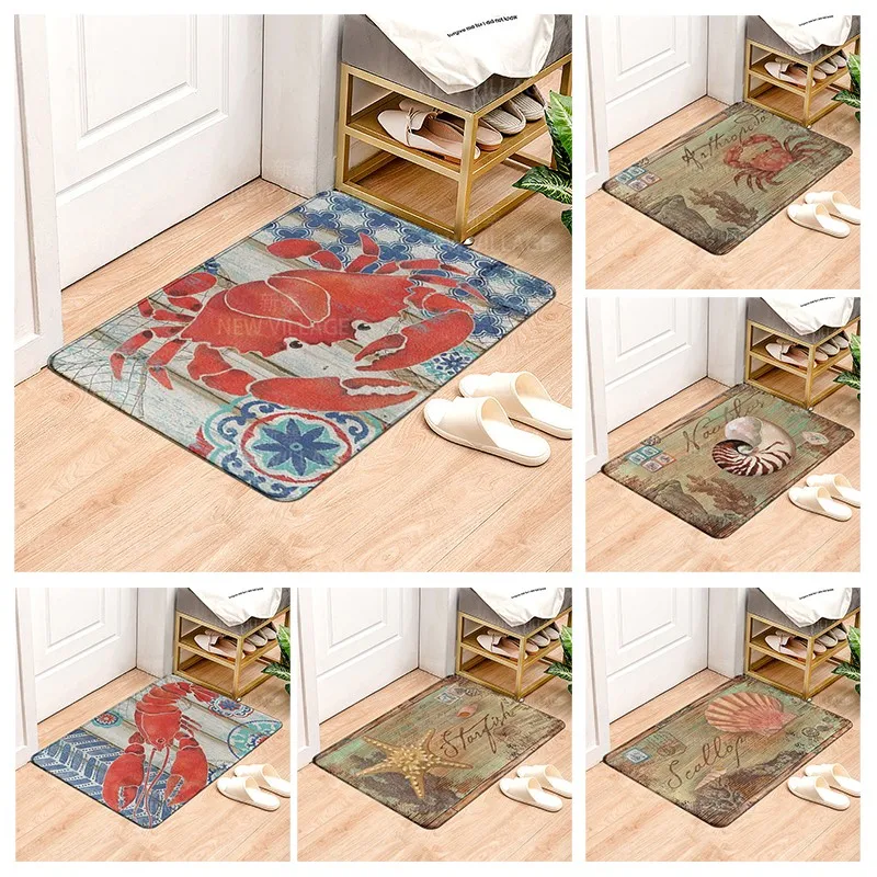

Hawaiian style non slip shower mat bathroom carpet home decoration floor mat kitchen bedroom living room soft absorbing door mat