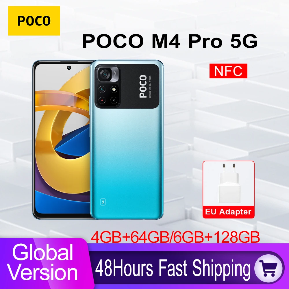 global version poco m4 pro 5g 90hz 6 6 fhd dot display dimensity 810 33w fast charging android 50mp camera 5000mah battery free global shipping