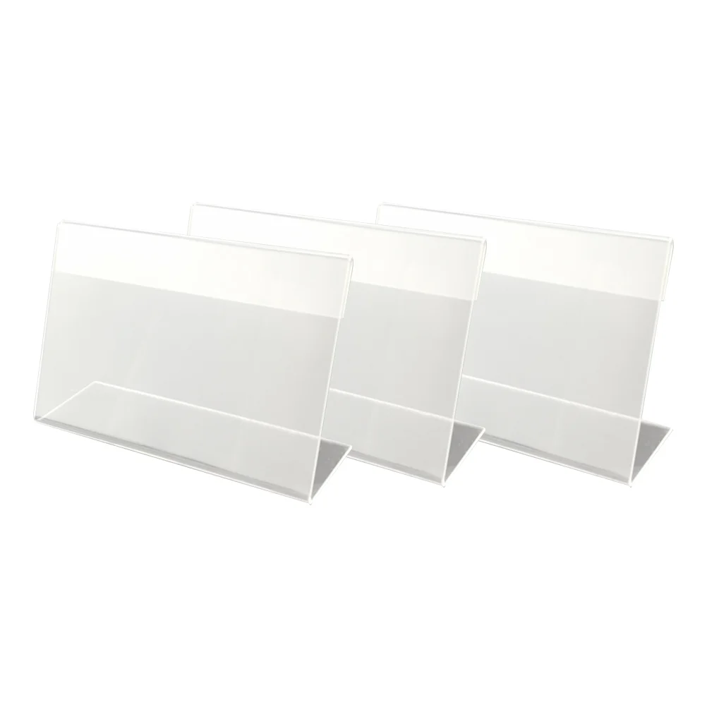 

30 Pcs Desk Signs Shelf Label Clips Wedding Cards Shelf Label Holders Desk Wire Holder Clear Sign Holder Plastic Wire