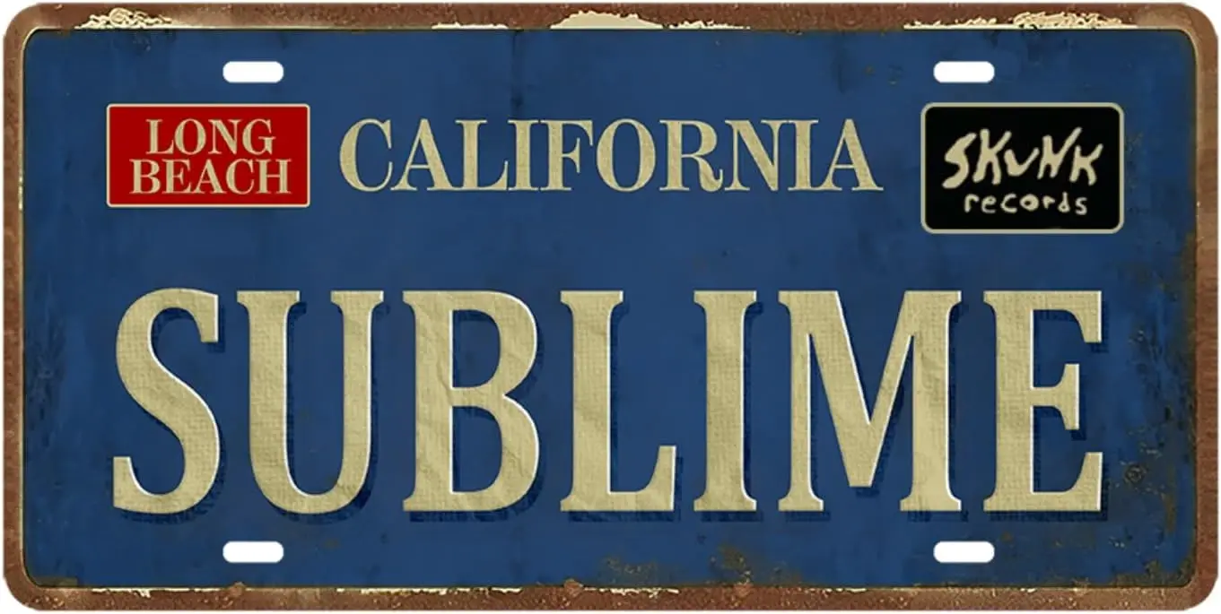 Плакат Sublme ntge Metl Tn Sgn Clforn Забавный уличный постер Sgns Long Bech Плакаты 90-х годов Hppe