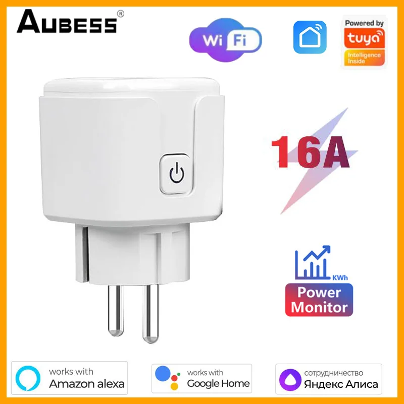 

Tuya Smart Plug WIFI EU Wireless Smart Life App Remote Control Smart Power Socket Voice Control With Alexa Alice Google Home