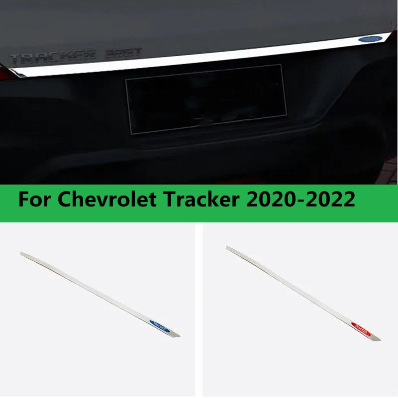 Stainless Steel Car Rear Door Tailgate Strip Trims for Chevrolet Tracker 2022 Accessories Taildoor Anti-collision Sticker 2021