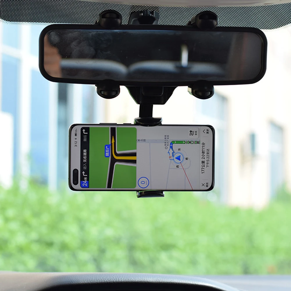 

Универсальный автомобильный держатель для телефона, поворот на 360 градусов, крепление на зеркало заднего вида, GPS подставка, 1 шт., внутренние...