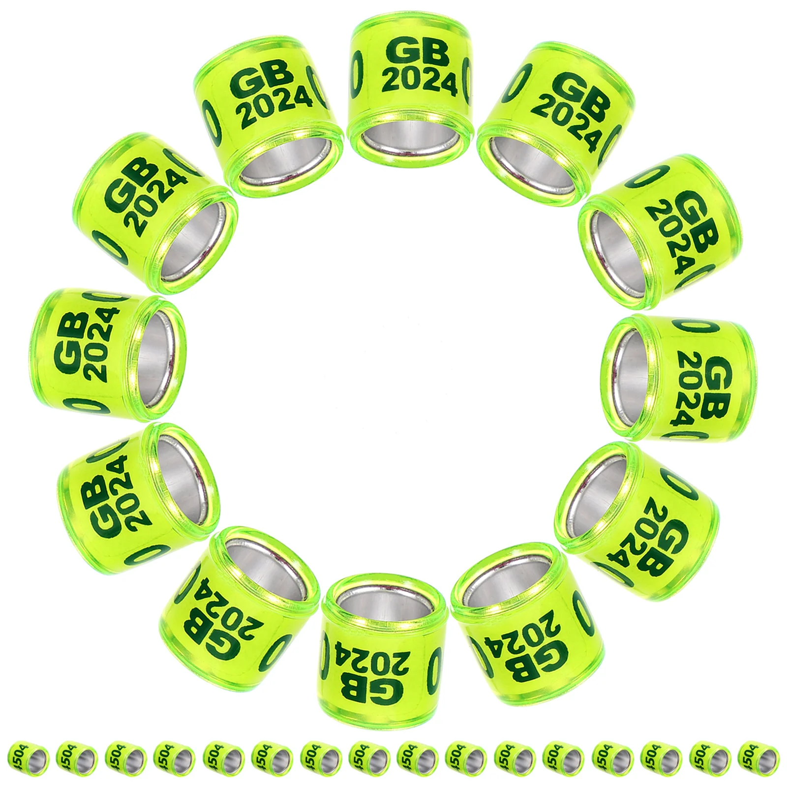 

100 Pcs Leg Strap Pigeon Anklet The Ring Aluminum Plastic Countries Racing Foot