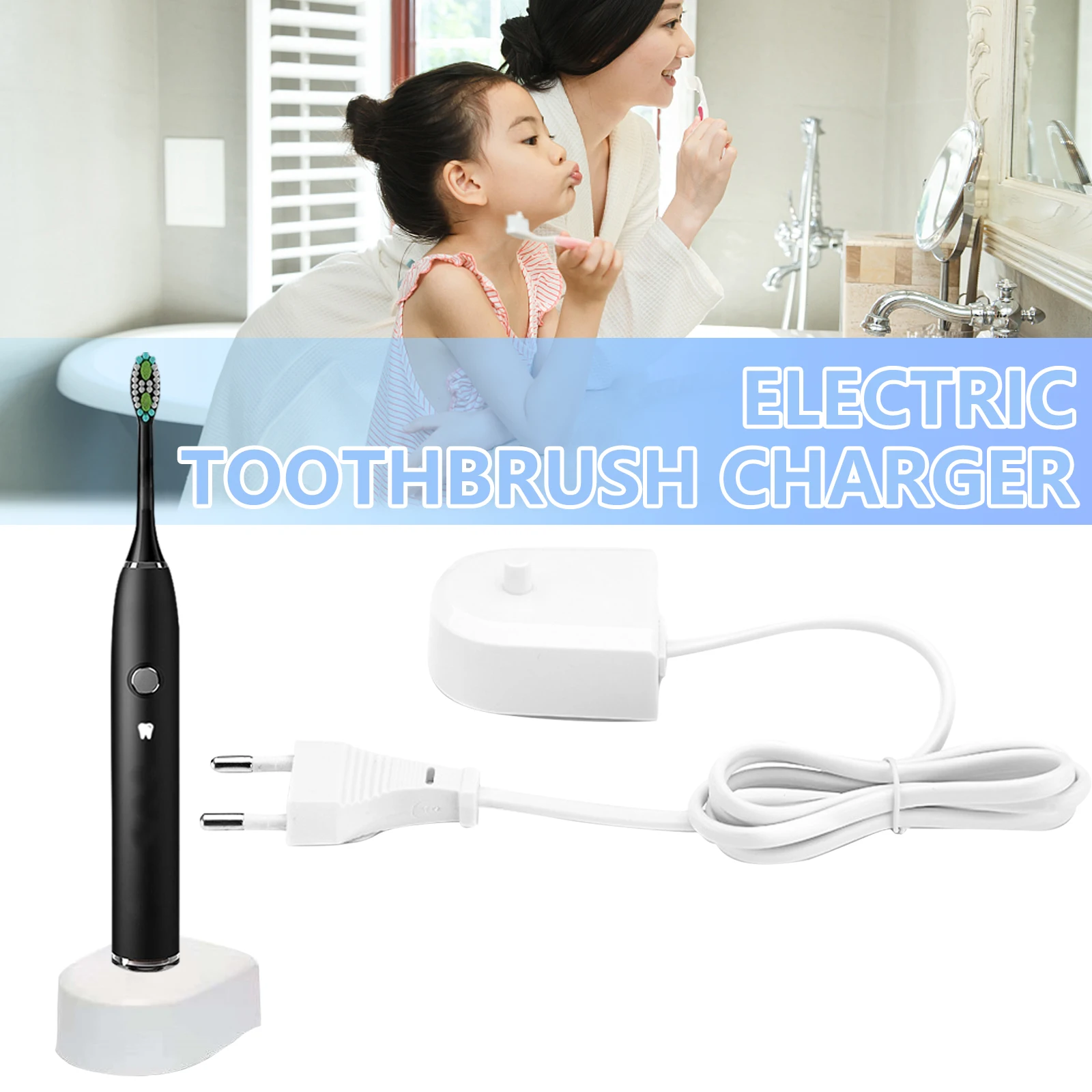 

Electric Toothbrush Charger EU Plug Charging Replacement Charger Suitable For Hx6511 67208140824091409182
