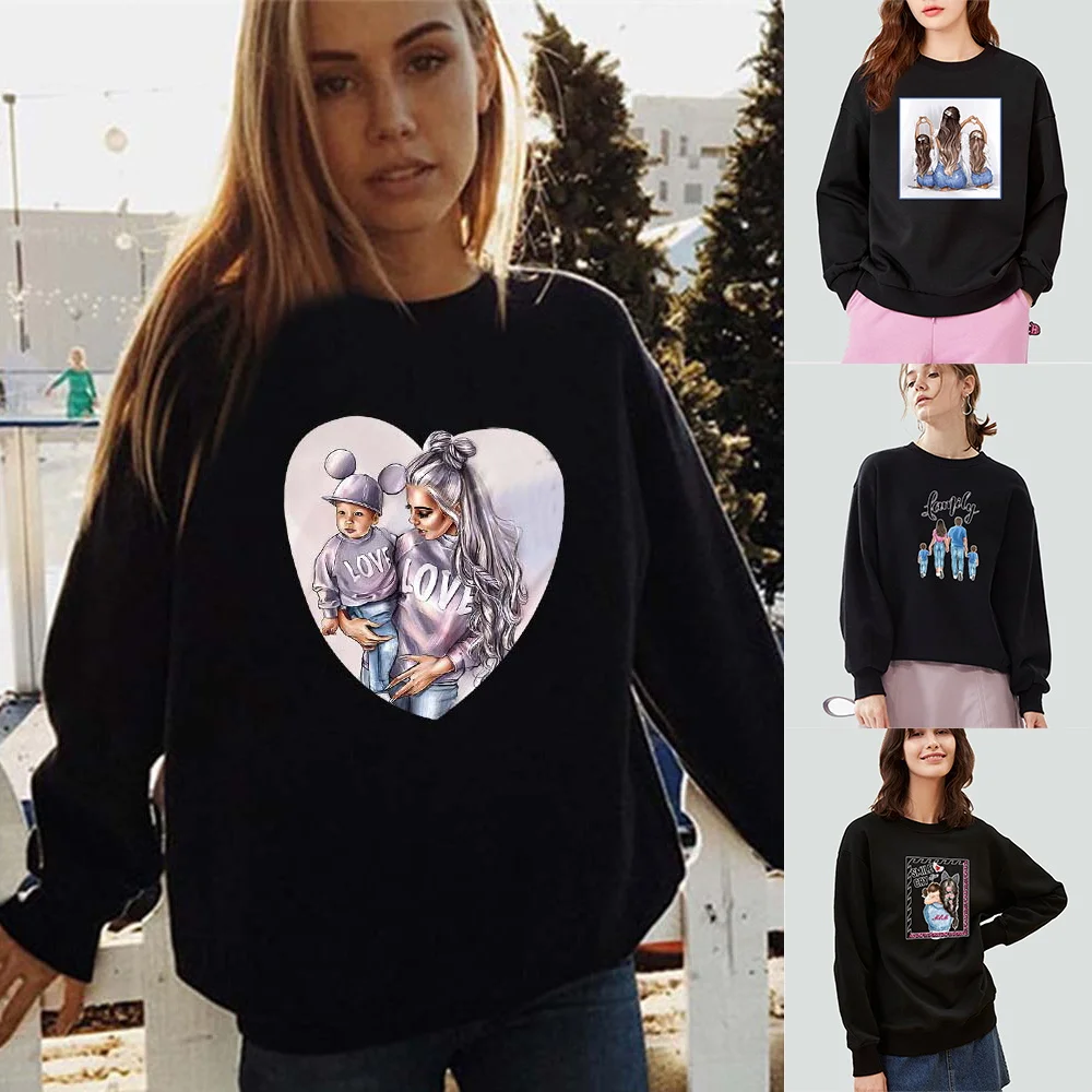 

Women Version Loose Hoodies Sweatshirts Female Harajuku Hoodie Polyester Long Sleeve Tops All-match Pullover Clothes Streetwear