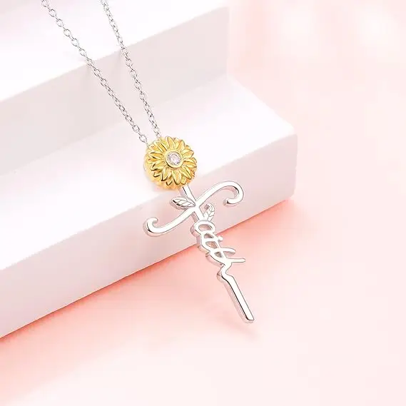 Новое весенне-летнее ожерелье с подвеской навсегда в виде буквы подсолнуха