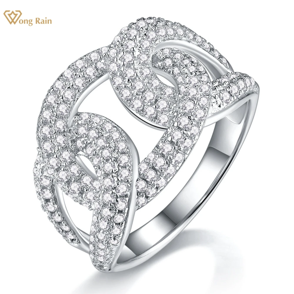 Wong Rain 100% Стерлинговое Серебро 925 пробы 3EX VVS1 D Цвет Блестящий Бриллиант коктейль