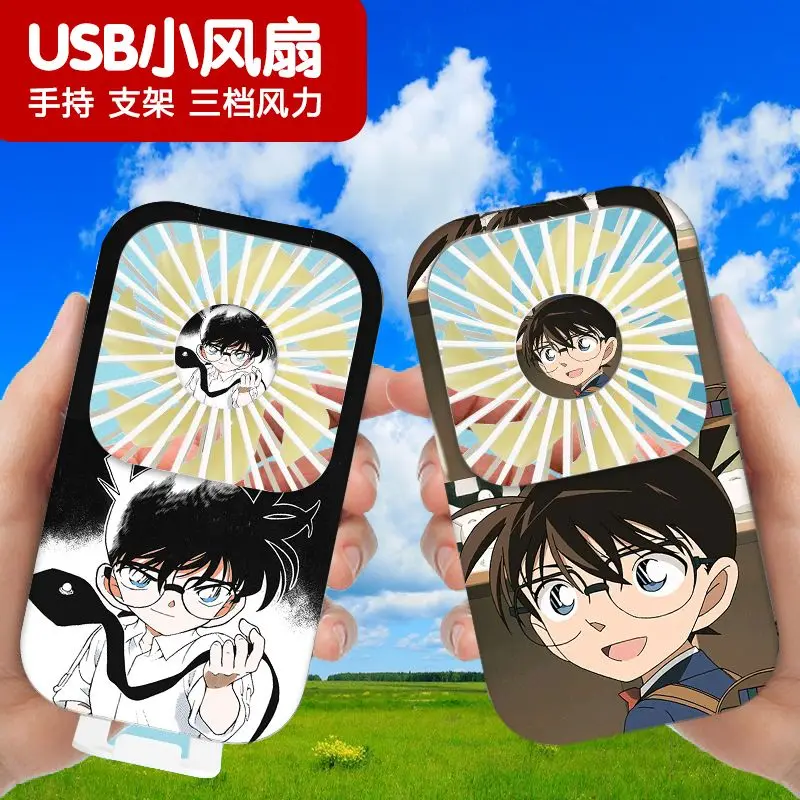 13x7 см аниме Детектив Конан Usb вентилятор мультфильм портативный Перезаряжаемый