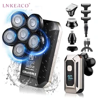 lnkerco upgrade 5 in 1 shaver new 6d electric razor with nose hair trimmer for bald men grooming kit for beard bald head