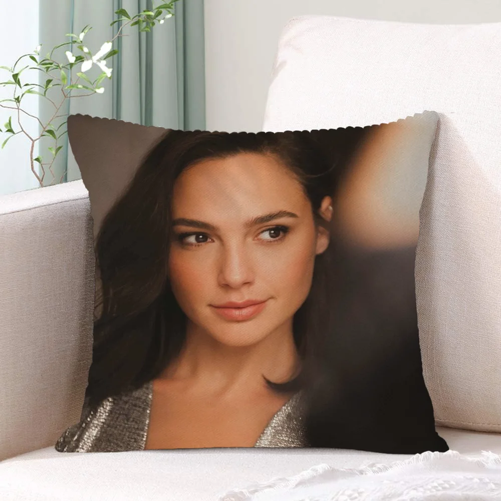 Чехол Для Подушки С Принтом Gal Gadot 50x50 См Декоративная Квадратная Наволочка Из