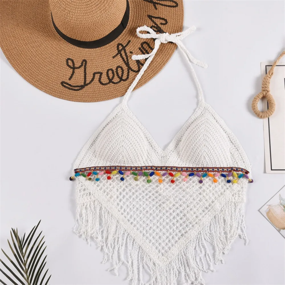 Коллекция 2024 года богемный этнический стильный жилет на бретелях сексуальное