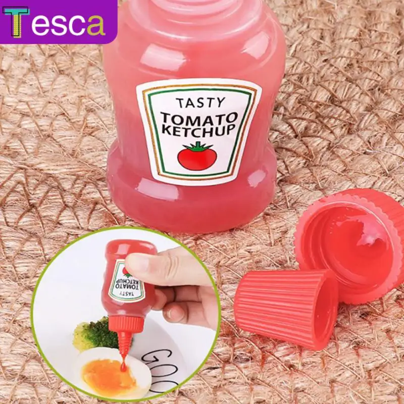 

Oil Dispenser Ketchup Bottle Small Seasoning Storage Bottle With Lid Transparent Spices Bottle Kitchen Gadgets Portable