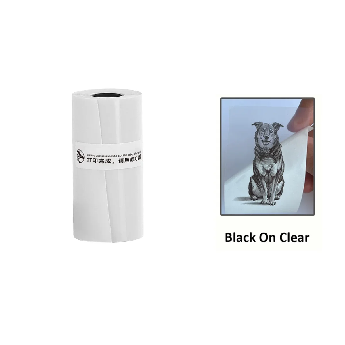 Прозрачная самоклеящаяся термобумага для карманного принтера бумага