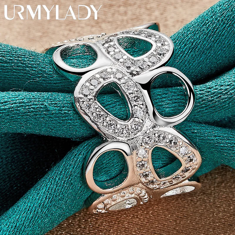 URMYLADY Серебряное кольцо с цирконом