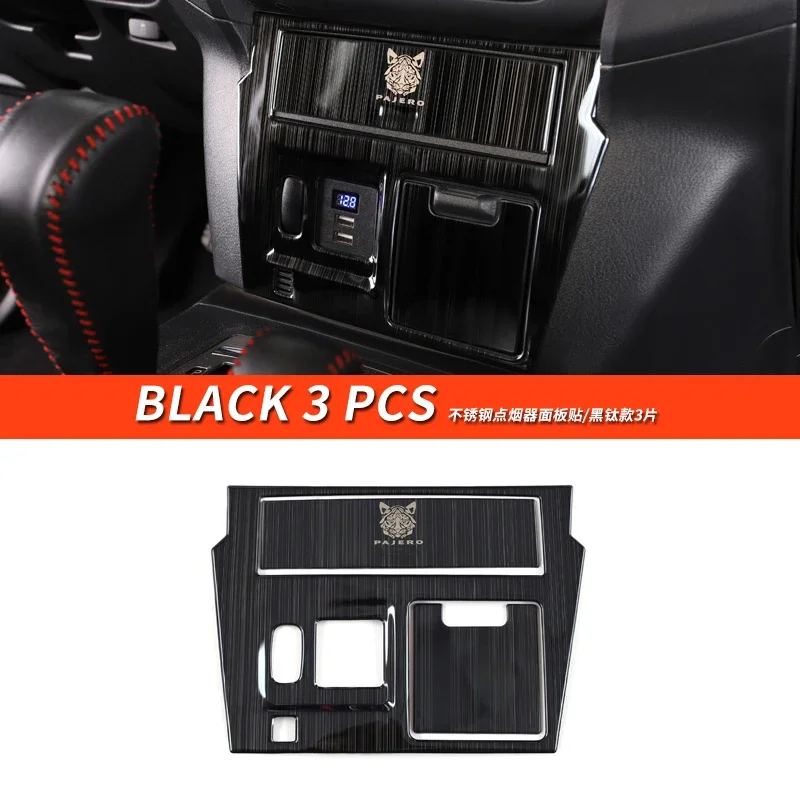 

Аксессуары для Mitsubishi Pajero 4, v93v97v98, крышка центральной панели из нержавеющей стали, модификация Pajero Montero, украшение