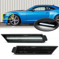 for chevrolet camaro 10 15 smoked white led front side marker lights strip lamps car accessories high quality turn signals