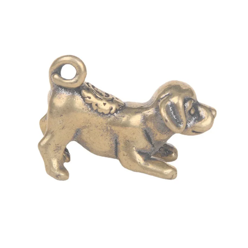 Латунная подвеска wangcai со знаками Зодиака в виде собаки ручная работа старый
