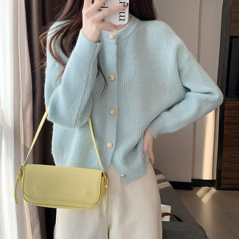 

Sweater jacket women's autumn and winter new sweet lazy style soft knit cardigan top