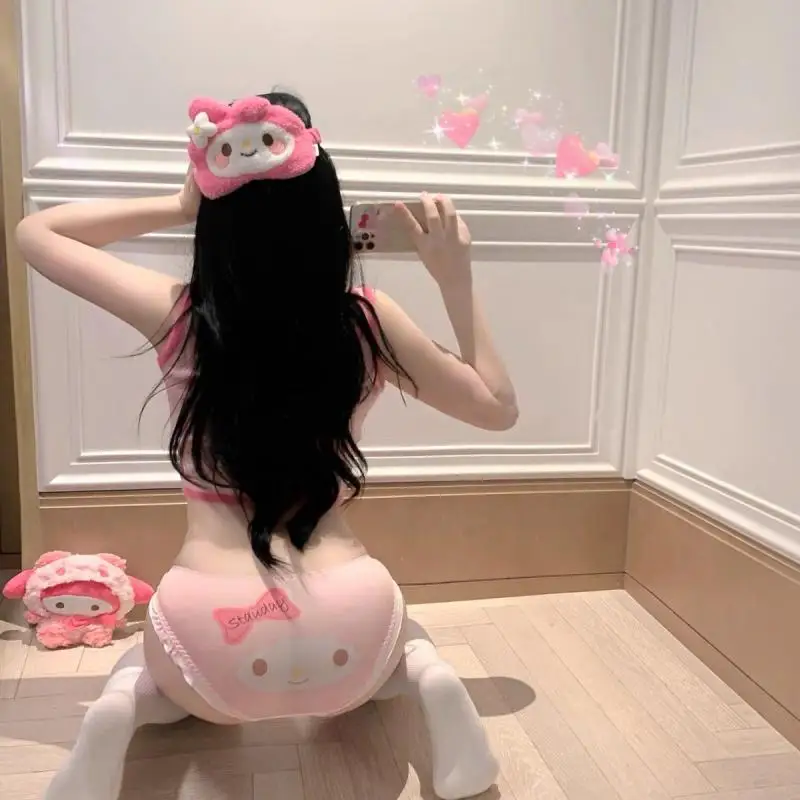 

Sanrios Kawaii My Melody Hello Kitty Pochacco Girls Briefs Cinnamoroll Pompompurin Badbadtz-Maru Women Summer Traceless Panties