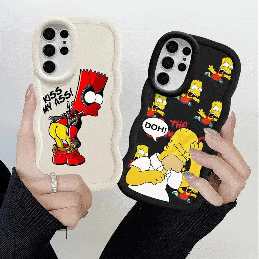 SSimpsons Family Case for Samsung S22 S20 A50 A05s S23 Plus S21 FE A20 A30s S24 Ultra A02s A03 A04 Soft Cover