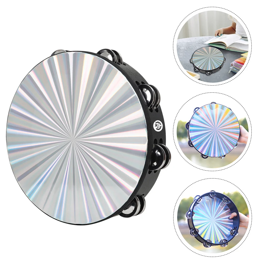

Tambourine Drum Toy Hand Wood Musical Bell Double Radiant Metal Kids Handheld Jinglesrow Steel Stainless Percussion Held