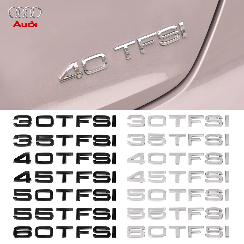 Фото 1 шт. 3D ABS эмблема-наклейка на центральную крышку багажника для Audi A4 B8, A3 8P, A6 C7 8V, B9, B7, B6, C6, A5, Q5 (30, 40, 50, 55, 60 TFSI) №5