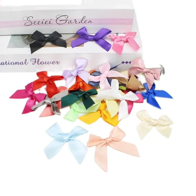 

50PCS /lot Small Polyester Satin ribbon Bow tie Wedding Scrapbooking Embellishment Crafts Decoration