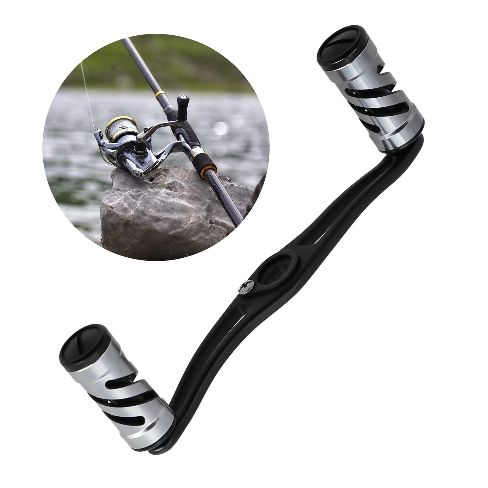

Water Drop Reel Fishing Reel Handle DIY Accessories Not Easy To Fade 1pc CNC Process Conversion High Performance
