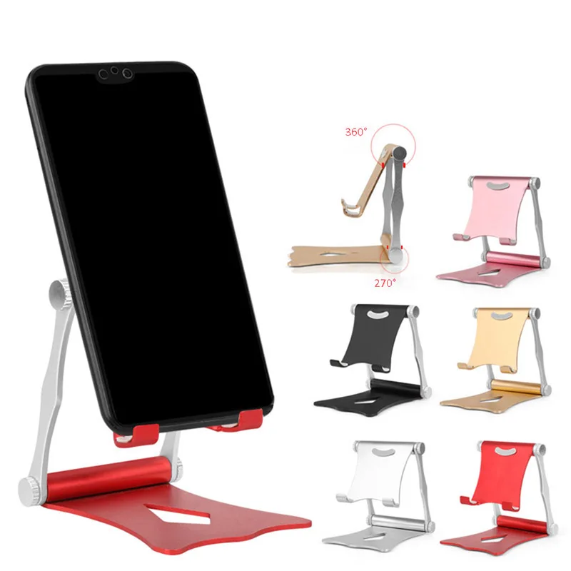 

Aluminum Alloy Desktop Mobile Phone Bracket Universal Phone Stand e-Reader Tablet Holder Adjustable Foldable Phone Stand