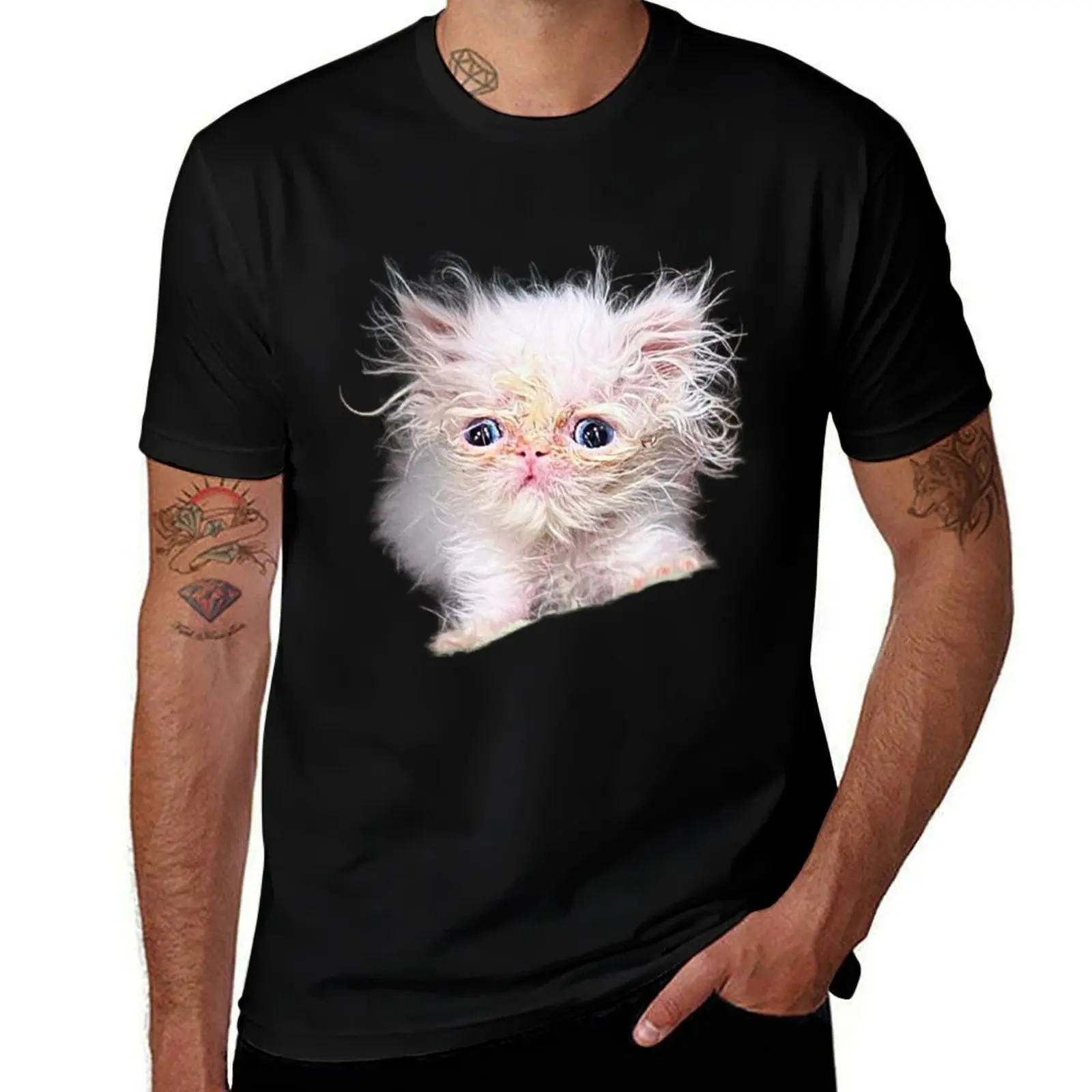 Фото Футболка Wisp Cat, повседневная, из мягкого хлопка, с коротким рукавом. №1