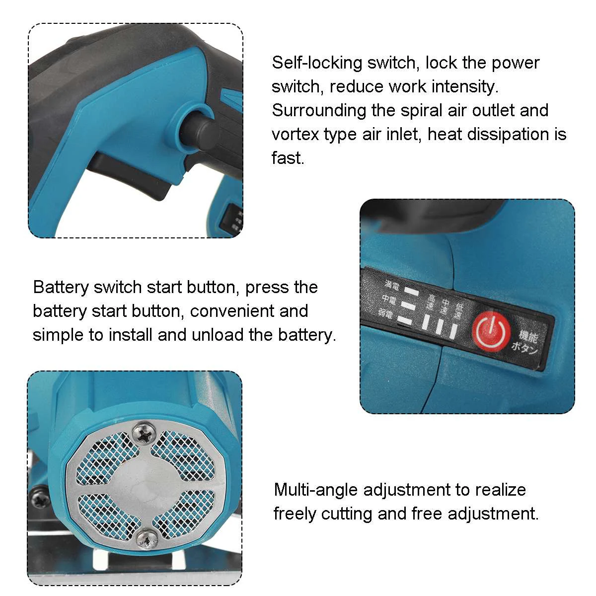 10800 об/мин 125 мм бесщеточная электрическая циркулярная пила Беспроводная