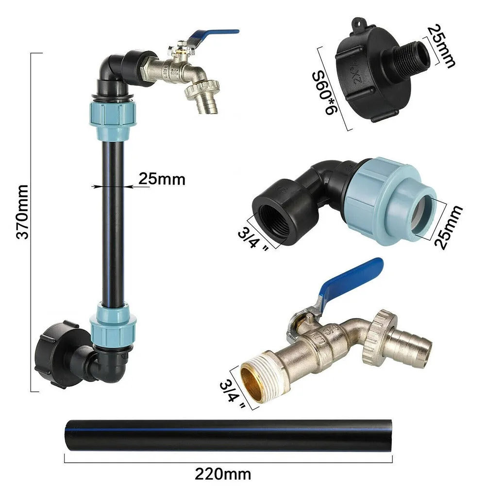 

Connector IBC 3/4 Tap Gooseneck Adapter Container Fittings IBC 3/4\\\" Tap Outlet Tap Rain Water Tank Rainwater Tank