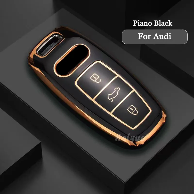 

Soft TPU Car Remote Key Case Cover for Audi A6 A7 A8 Q8 E-tron C8 D5 A8L A6L 2018 2019 2020 Keyless Protector Shell Accessories